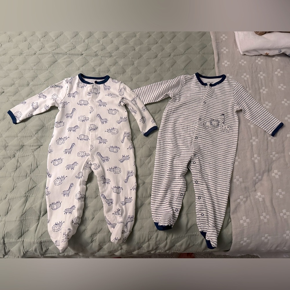 Little Me Set of 2 Footed Sleepers